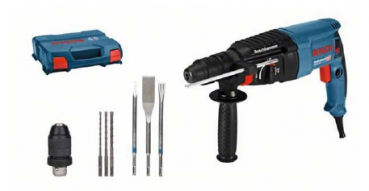 BOSCH Bohrhammer GBH2-26F SDS-plus mit Wechselfutter + SDS-Set 6tlg. 830Watt, im Handwerker-Koffer